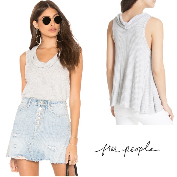 Free People Sweaters - Free People Swing It Cowl Tank In Grey